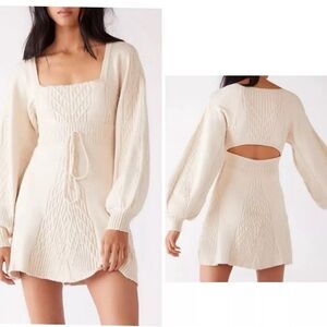 Free People Mini Sweater Dress